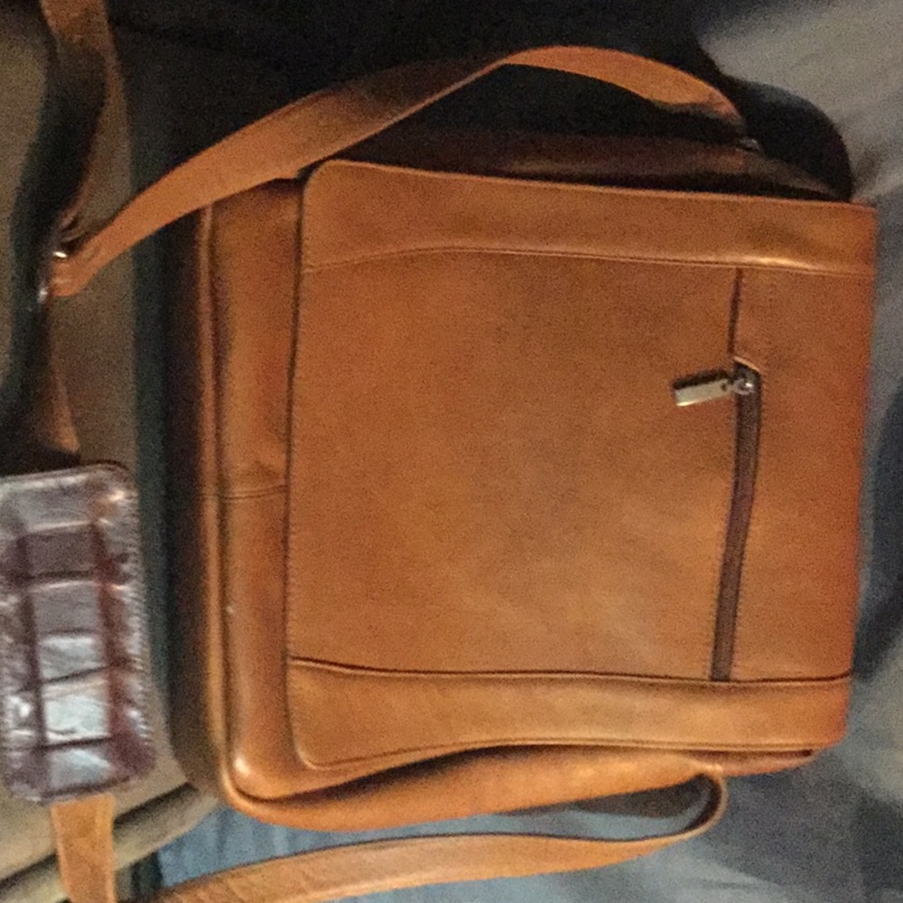 Men's crossover computer bag 100 percent leather